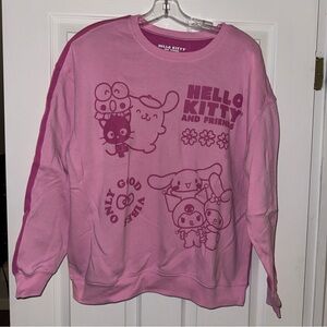 Sanrio Hello Kitty And Friends Two-Tone Graphic Sweatshirt - Pink L